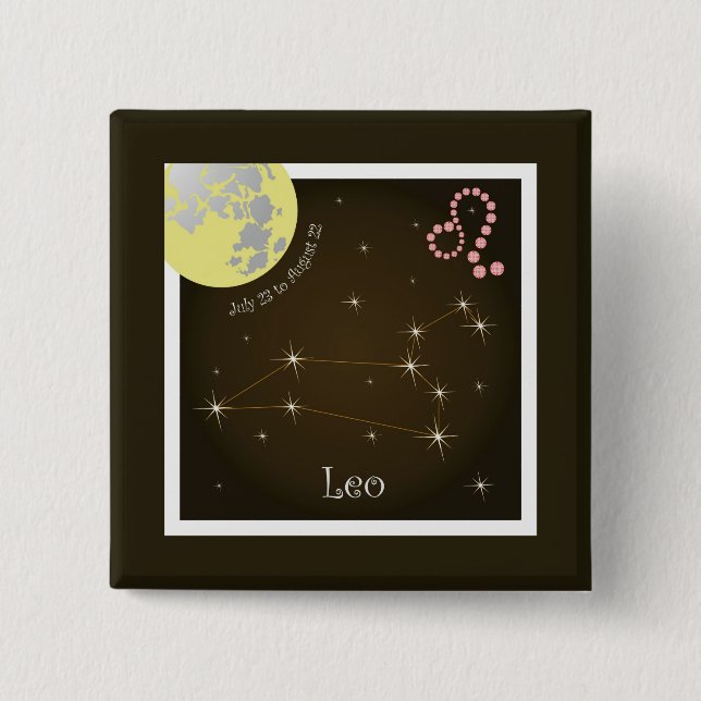 Leo 23. Juli bis August 22 Tasten Button (Vorderseite)