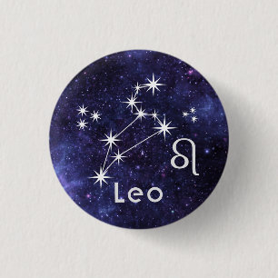 Leo-Abzeichen, Zodiac-Horoskop-Abzeichen Button