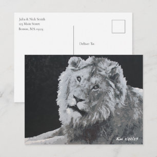 Leo, afrikanischer Löwe, Tier Postkarte