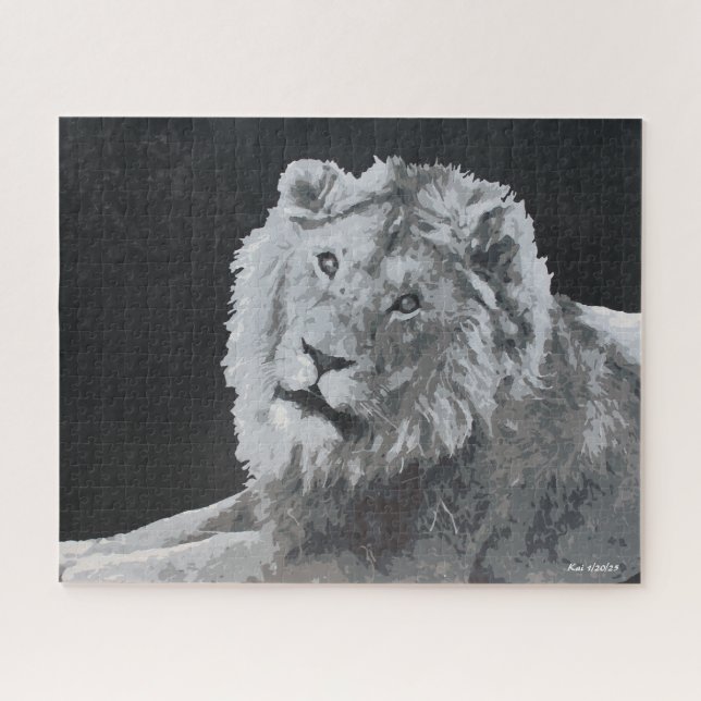 Leo, afrikanischer Löwe, Tier Puzzle (Horizontal)