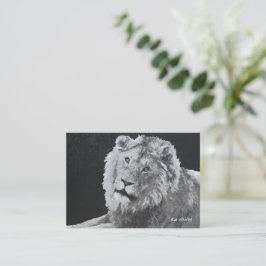 Leo, afrikanischer Löwe, tierische Lesezeichen Mitteilungskarte