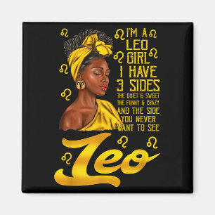Leo Afro Black Woman Es ist mein Geburtstag Zodiac Magnet