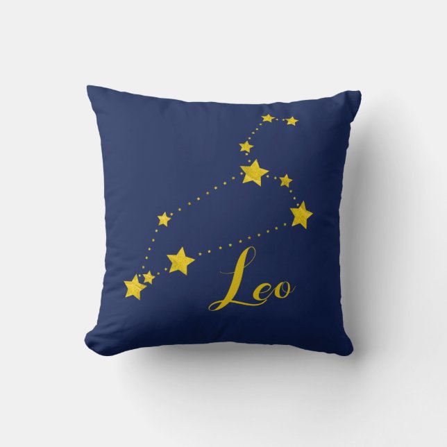 Leo Astrologie mit Sternkonstellation Kissen (Vorderseite)