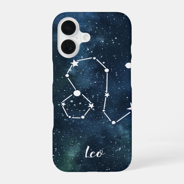 Leo | Astrologisches Sternzeichen Sternbild iPhone 16 Hülle (Rückseite)
