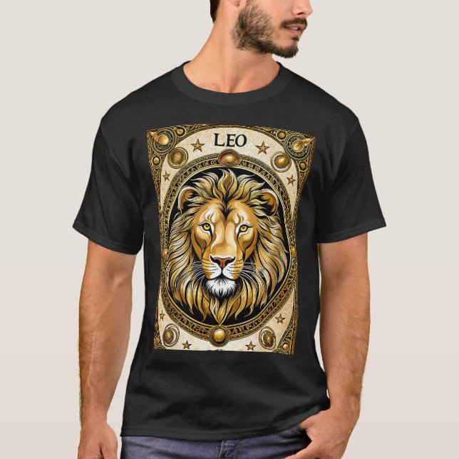 Leo astrologisches Zodiak T-Shirt (Vorderseite)