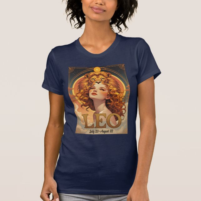 Leo Astrology Lion Birthday Juli August Zodiac T-Shirt (Vorderseite)
