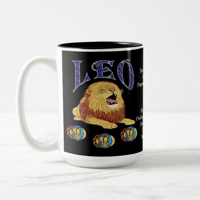 Leo Birth Sign Zodiac Tasse (Links)
