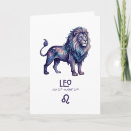 Leo Birthday Card Feiertagskarte