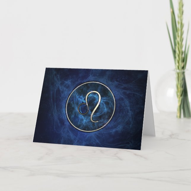 Leo Birthday Card Karte (Vorderseite)