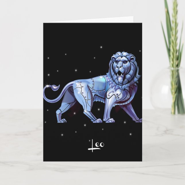 Leo Birthday Card Karte (Vorderseite)