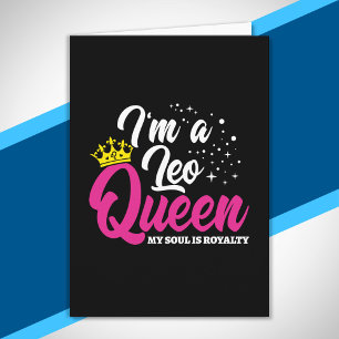 Leo Birthday Queen Astrologie Zodiac Juli August Karte