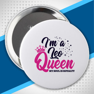 Leo Birthday Queen Astrology Zodiac Sign Soul Button