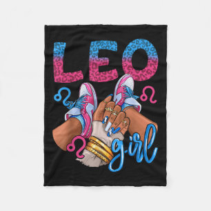 Leo Black Girl Birthday Women Sneakers Nails Zodia Fleecedecke