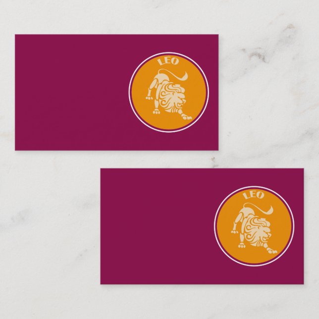 Leo Business Card Visitenkarte (Vorne/Hinten)