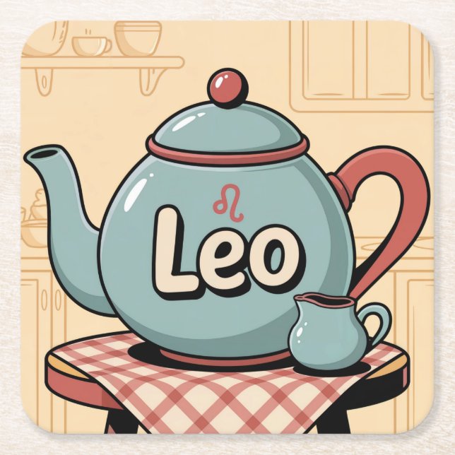 Leo Comic Teapot Untersetzer Set (Vorderseite)