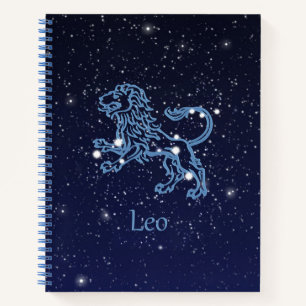 Leo Constellation and Zodiac Sign with Stars Notizbuch