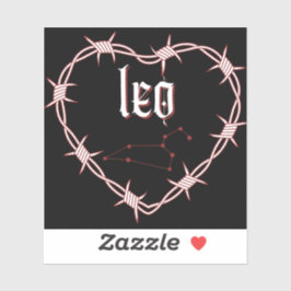 Leo Constellation Gothic Barbed Wire Design Aufkleber