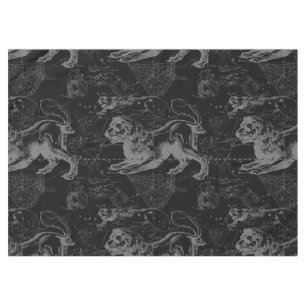 Leo Constellation Hevelius 1690 auf Schwarz Tischdecke
