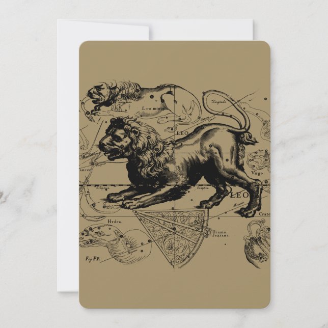 Leo Constellation Hevelius 1690 Juli 23 - August 2 (Vorderseite)