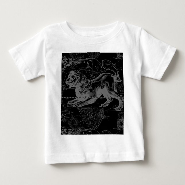 Leo Constellation Hevelius 1690 Juli 23 - August 2 Baby T-shirt (Vorderseite)