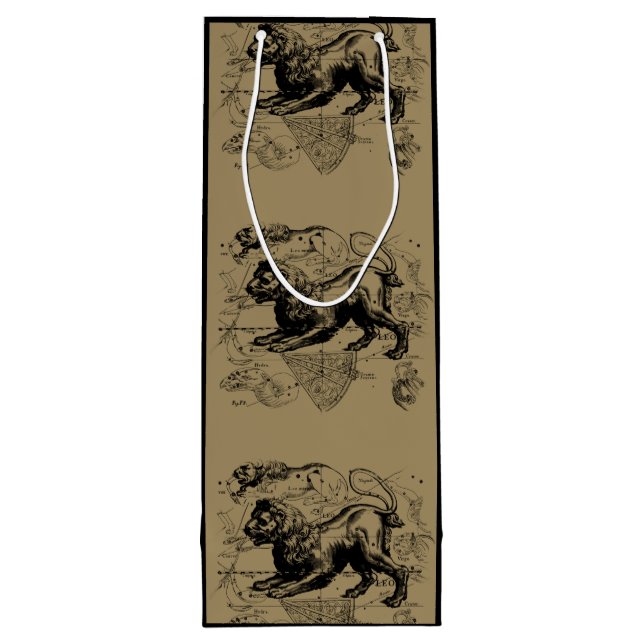 Leo Constellation Hevelius 1690 Juli 23 - August 2 Geschenktüte Für Weinflaschen (Rückseite)