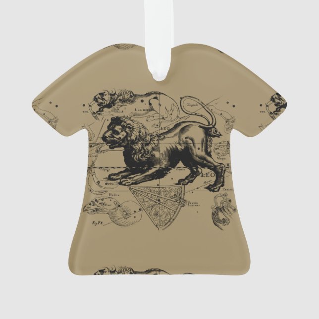 Leo Constellation Hevelius 1690 Juli 23 - August 2 Ornament (Rückseite)