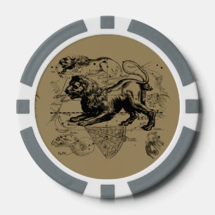Leo Constellation Hevelius 1690 Juli 23 - August 2 Pokerchips