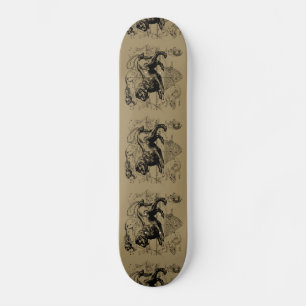 Leo Constellation Map Hevelius 1690 auf Taupe Skateboard