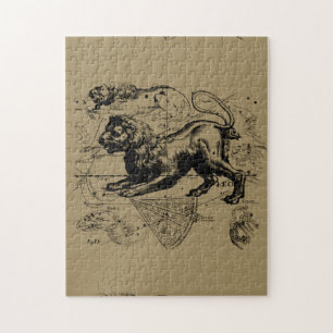 Leo Constellation Map Hevelius circa 1690 Puzzle
