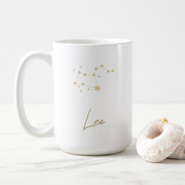 Leo Constellation Zodiac Kaffeetasse (Mit Donut)