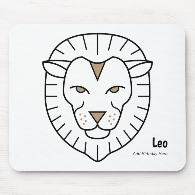 Leo, das goldene goldene Sternzeichen Mousepad (Vorne)