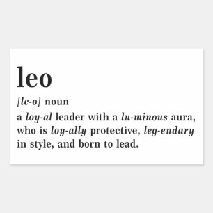 Leo Definition Ästhetik Astrologie Geschenk Rechteckiger Aufkleber