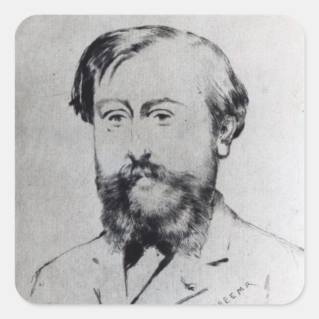Leo Delibes Quadratischer Aufkleber (Vorderseite)