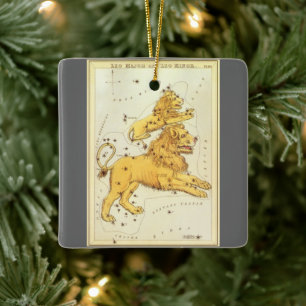 Leo der Löwe Vintage-Sternbild Urania's Mirror Keramikornament