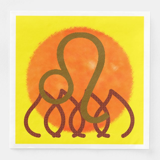 Leo-Dinner-Serviette Serviette (Vorderseite)