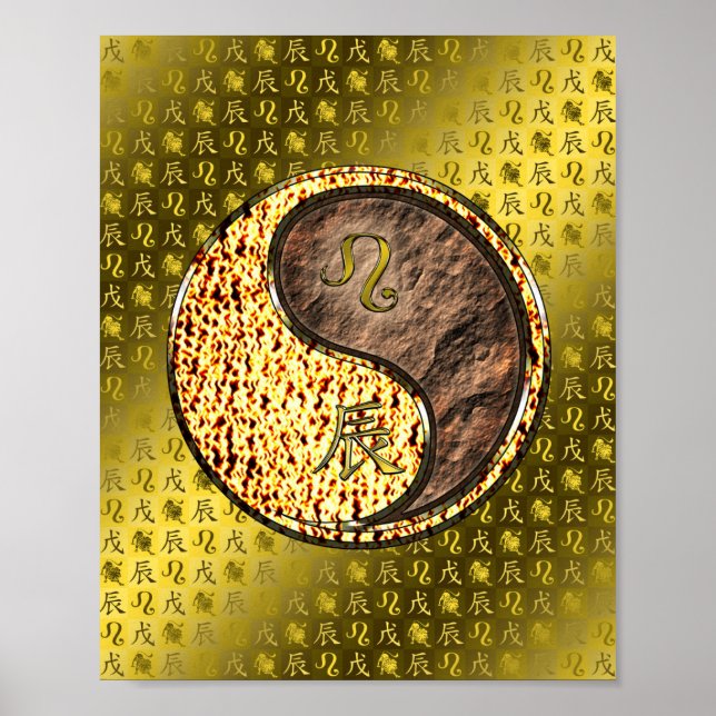 Leo & Earth Dragon Poster (Vorne)