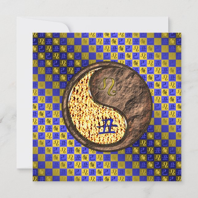 Leo & Earth Ox Karte (Vorderseite)