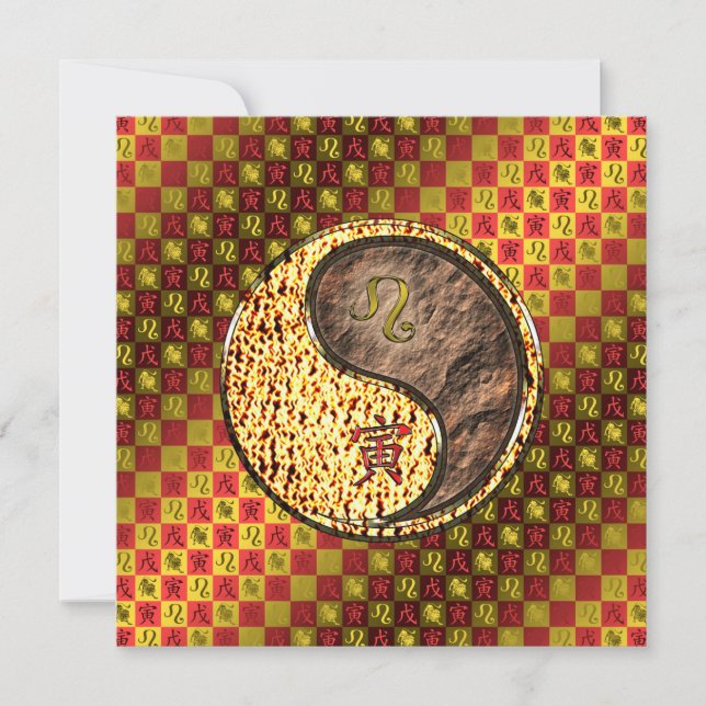 Leo & Earth Tiger Karte (Vorderseite)