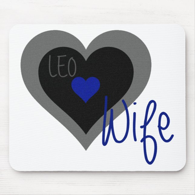 LEO Ehefrau Heart Mousepad (Vorne)