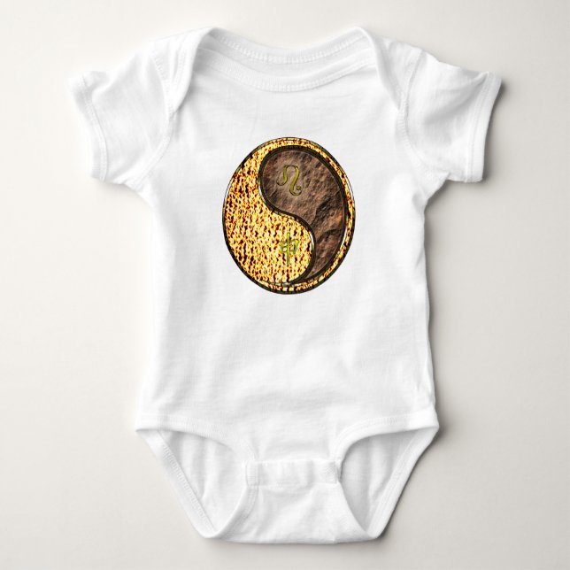Leo & Erd-Affe Baby Strampler (Vorderseite)