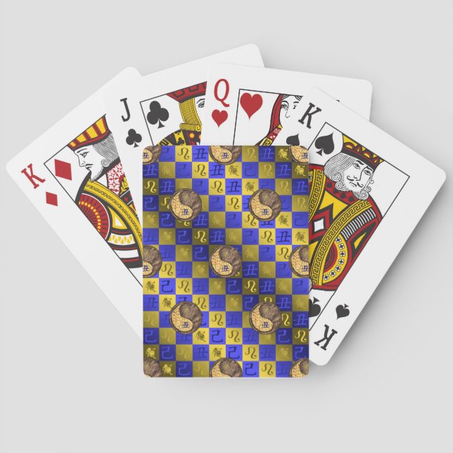 Leo & Erde Ochse Spielkarten (Rückseite)