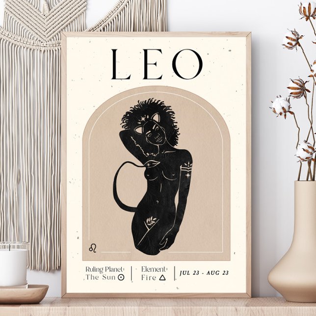 Leo Feminine Zodiac Poster (Von Creator hochgeladen)
