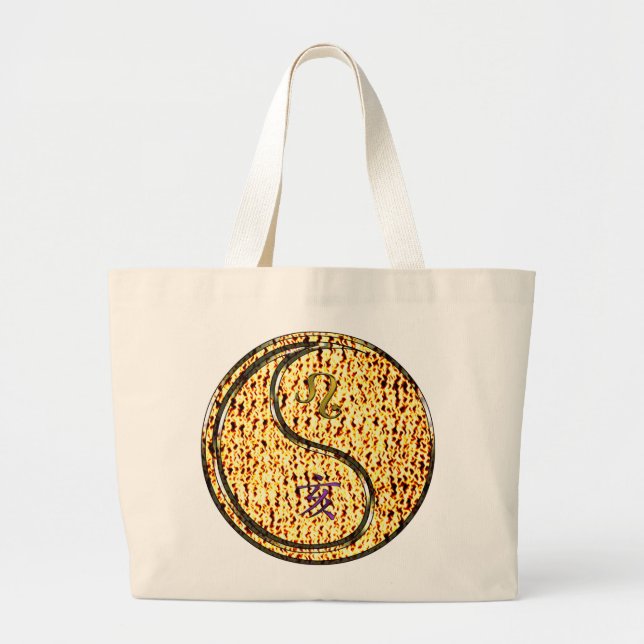 Leo & Fire Boar Jumbo Stoffbeutel (Vorne)