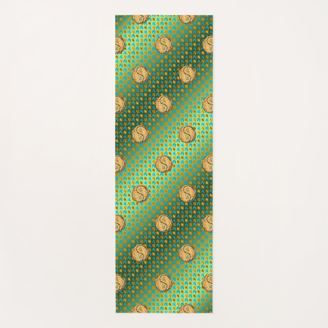 Leo & Fire Dog Yogamatte (Vorderseite)