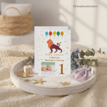 Leo First Birthday Gold, Balloons und Foto