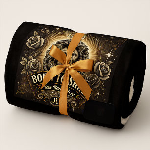 Leo "Geboren zu Shine" Sherpa Blanket Sherpadecke