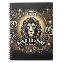 Leo "Geboren zu Shine" Spiral Notebook