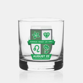 Leo Geburtstags-Wappen™ für 1.-22. August Whiskyglas