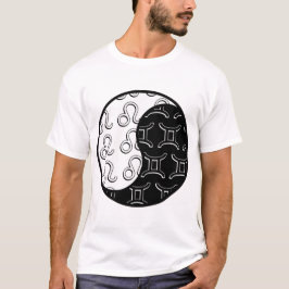 Leo Gemini yang zodiac Paar T-Shirt