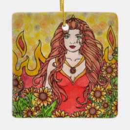 Leo Goddess Keramikornament